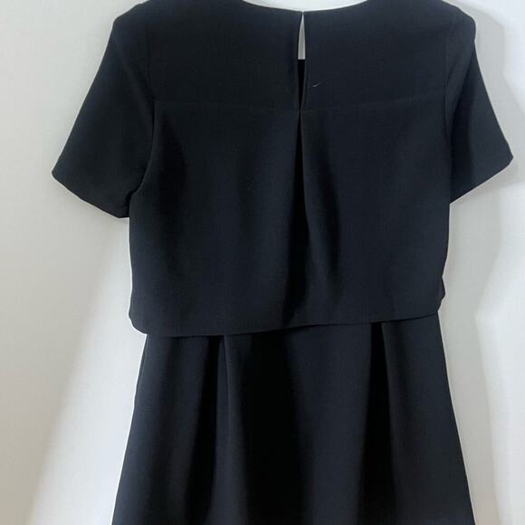 MADEWELL BLACK CREPE FOLIO SHORT SLEEVE MINI HIGH LOW DRESS SIZE 6‎ - Picture 8 of 8